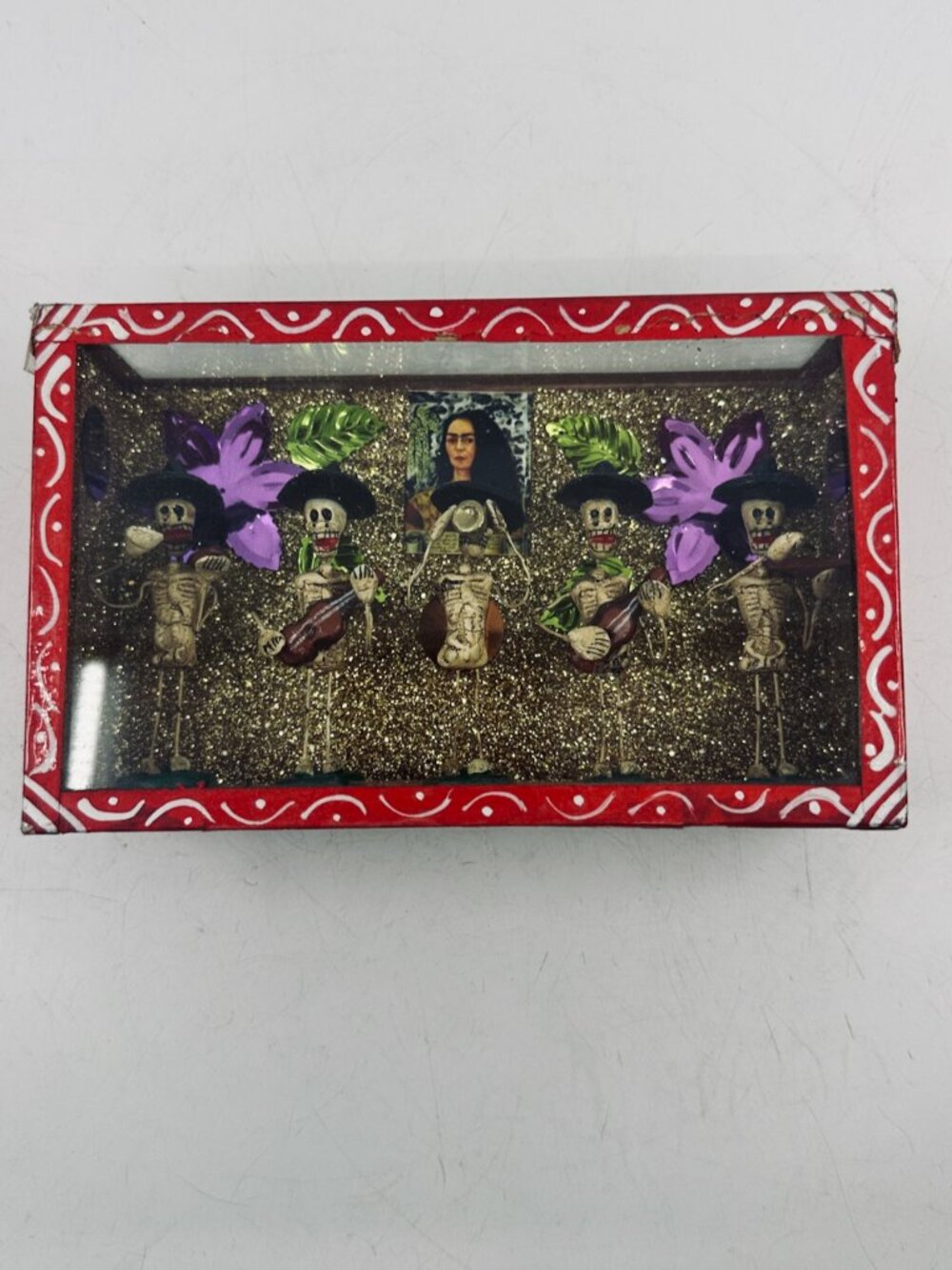 Handmade Mexican Day of the Dead Diorama Box - Folk Art